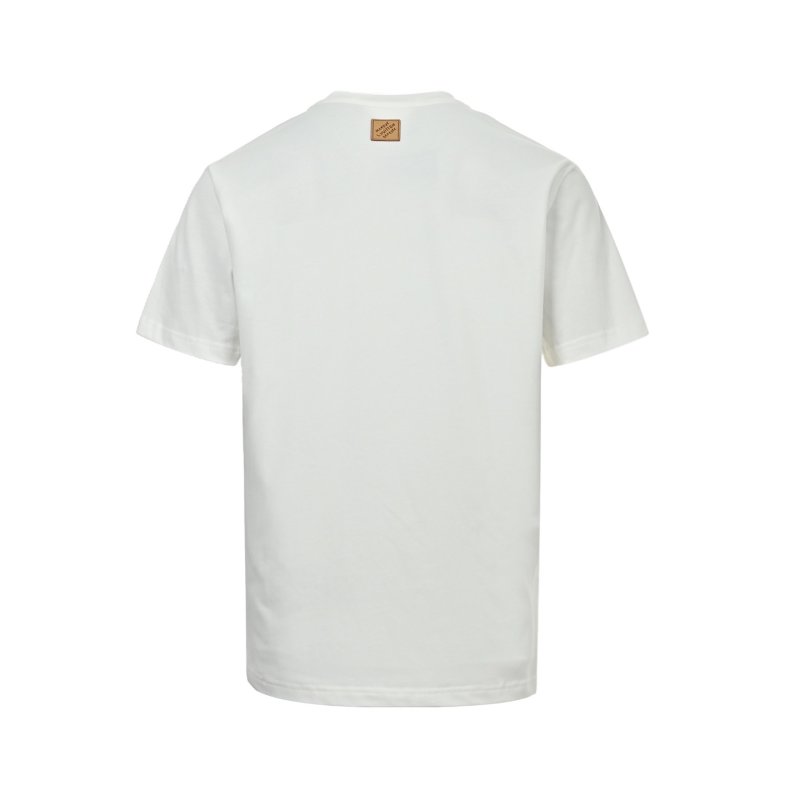 Cream Embroidered Palm Logo Short Sleeve T-Shirt view