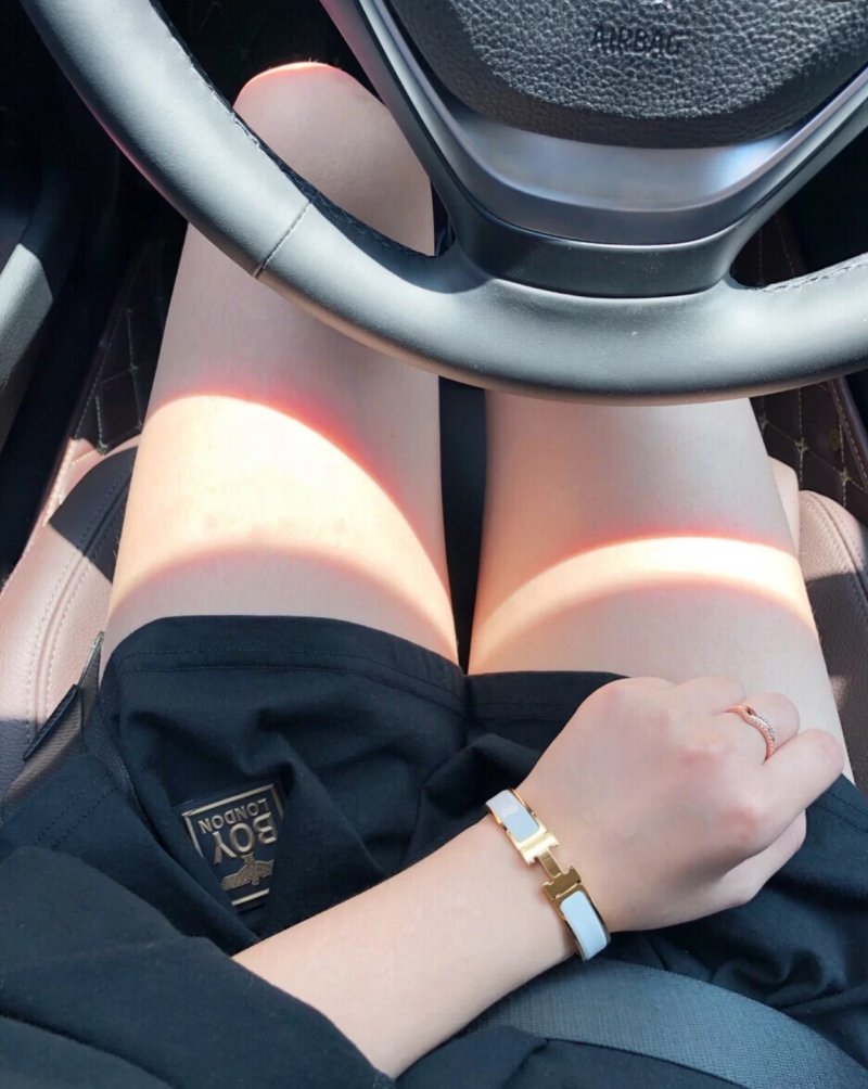 Hermès Enamel Bracelet White Gold-Tone view