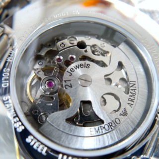 Emporio Armani AR1980 Silver Skeleton Automatic Watch view 8