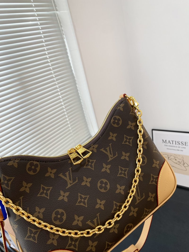 Louis Vuitton Monogram Canvas Shoulder Bag with Gold Chain Strap view