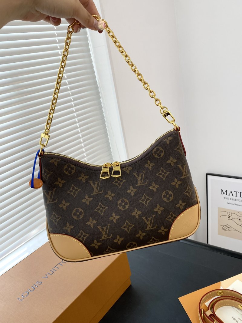 Louis Vuitton Monogram Canvas Shoulder Bag with Gold Chain Strap view