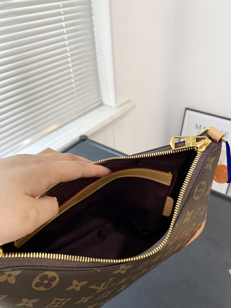 Louis Vuitton Monogram Canvas Shoulder Bag with Gold Chain Strap view