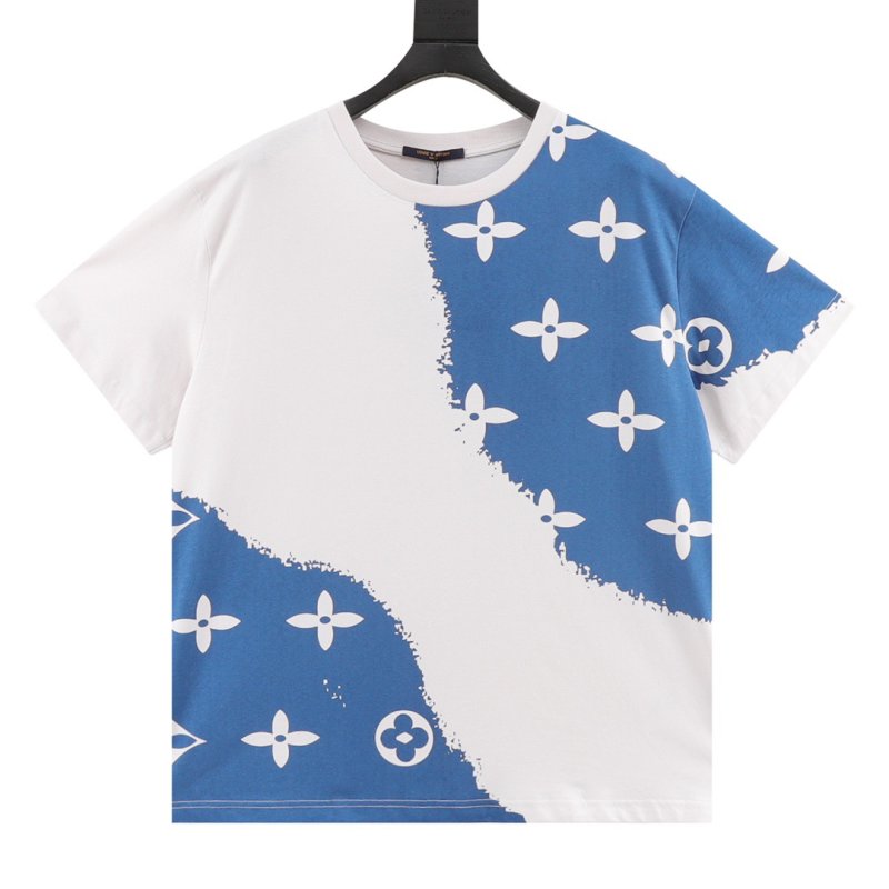 Louis Vuitton Gradient Monogram Tie-Dye T-Shirt White Blue