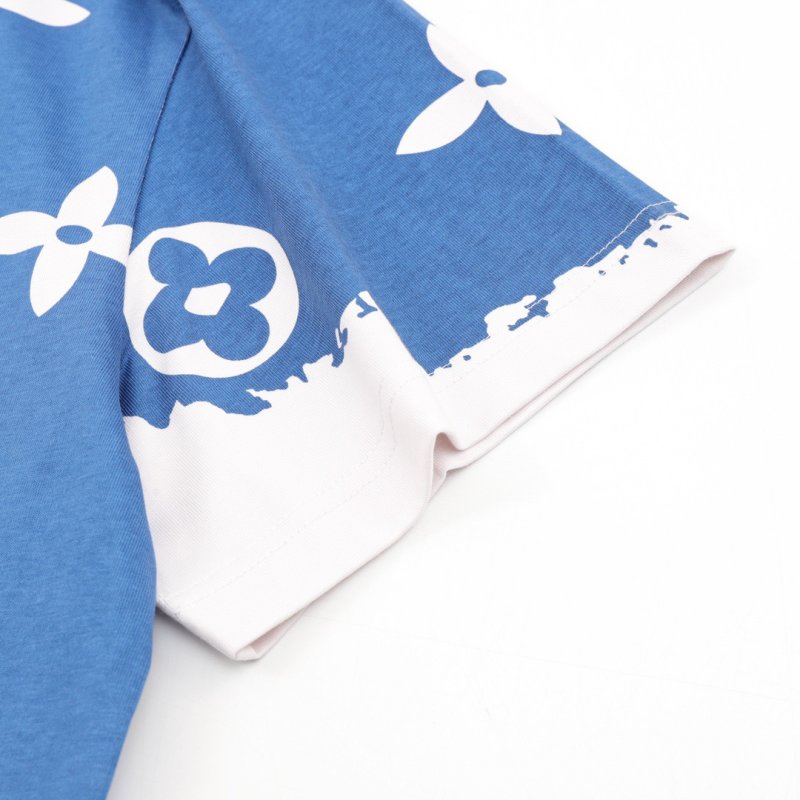 Louis Vuitton Gradient Monogram Tie-Dye T-Shirt White Blue view