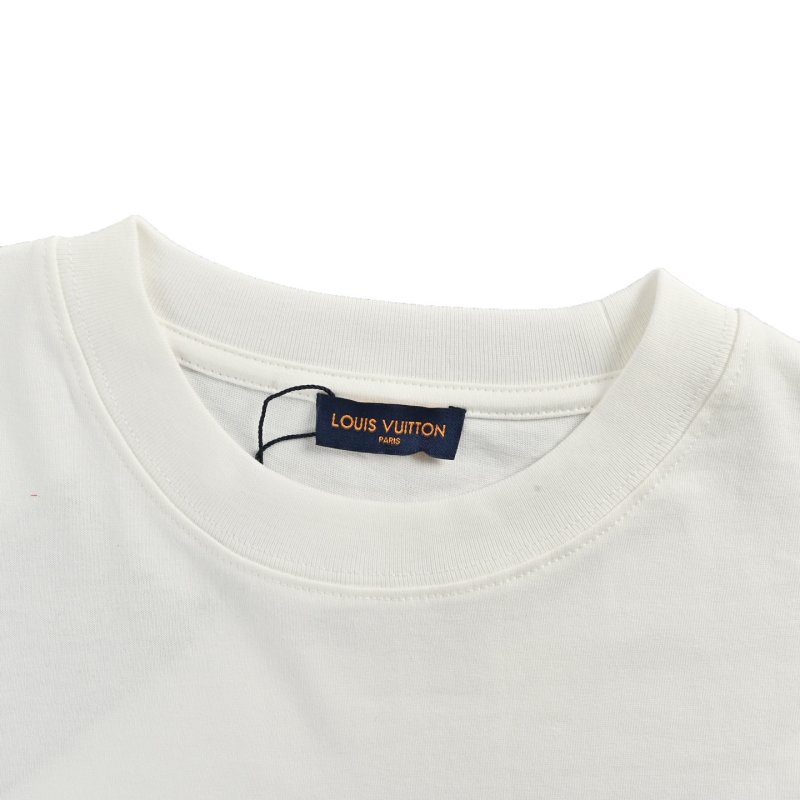 Louis Vuitton 'Live Very Good' Red Logo White T-Shirt view