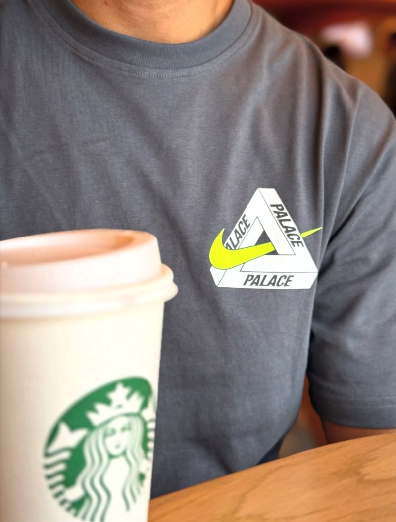 Palace Triangle Logo Short Sleeve T-Shirt Charcoal