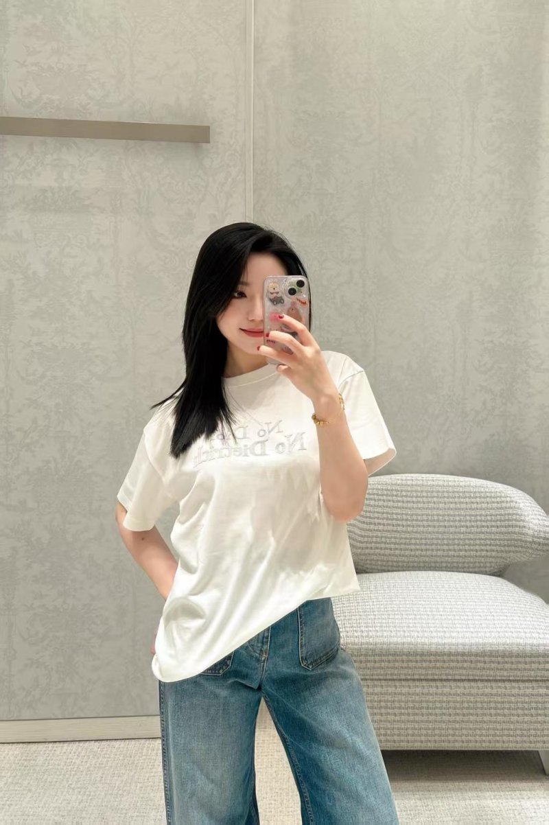 Premium White Embroidered Logo Short Sleeve T-Shirt