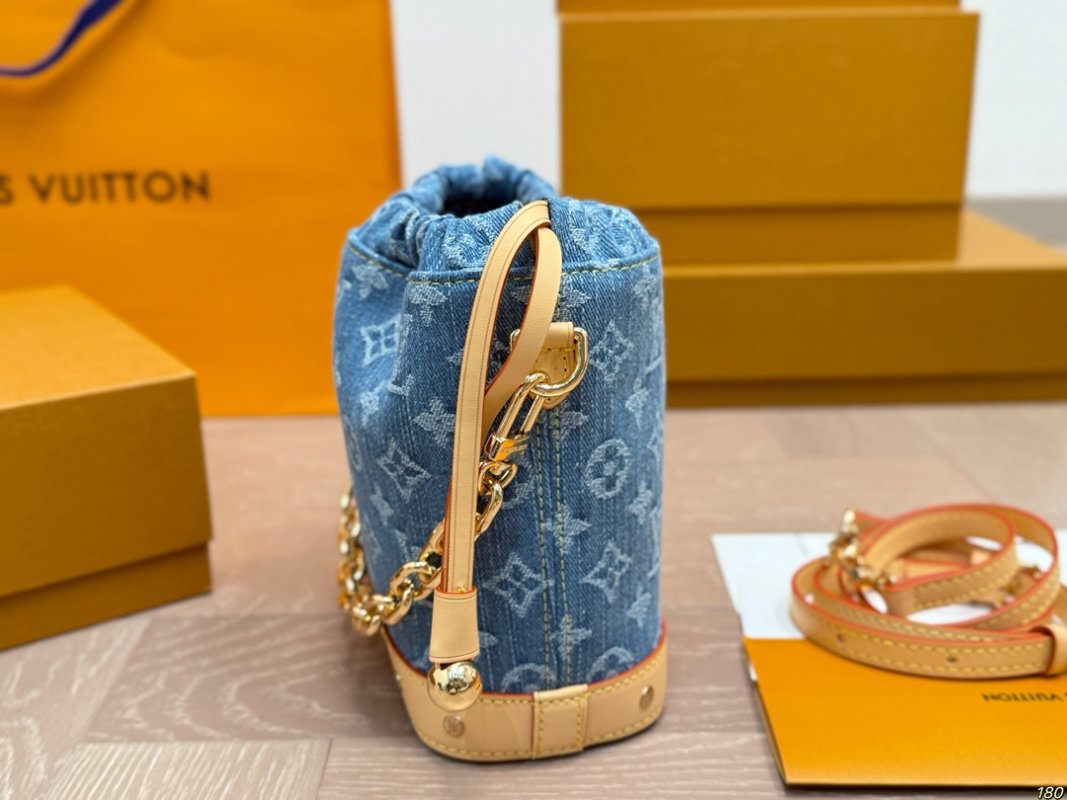 Louis Vuitton Denim Bucket Bag Blue view