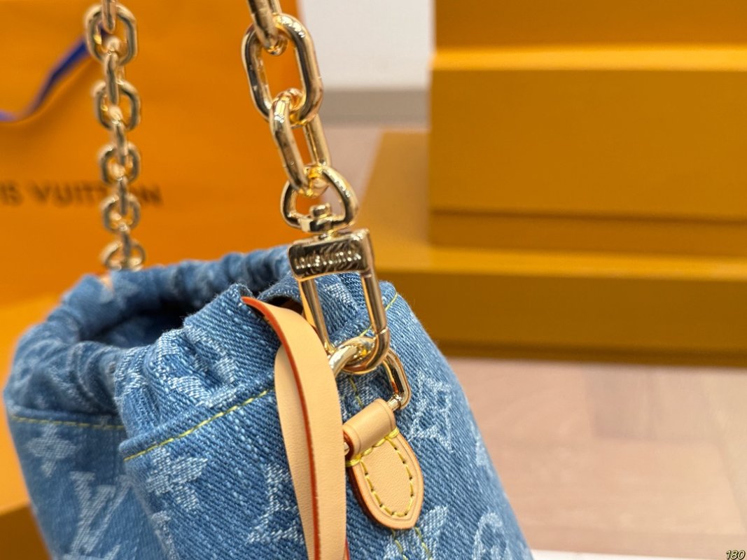 Louis Vuitton Denim Bucket Bag Blue view