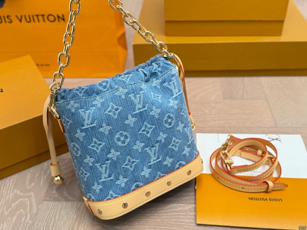 Louis Vuitton Denim Bucket Bag Blue view