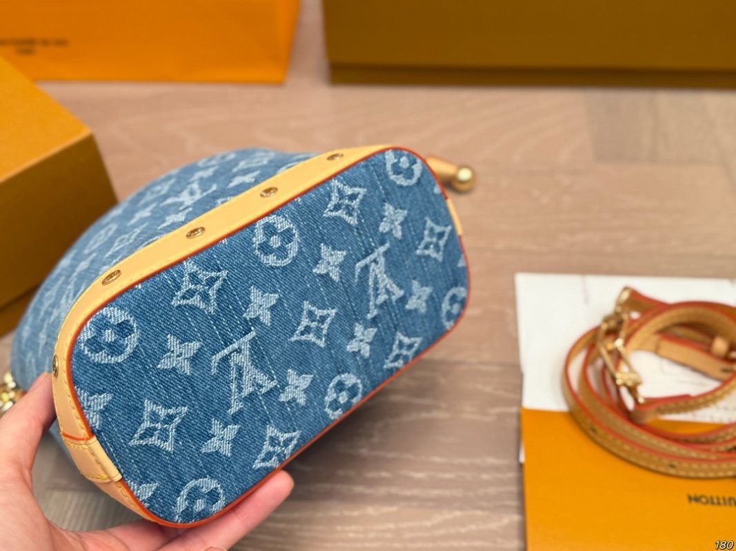 Louis Vuitton Denim Bucket Bag Blue view
