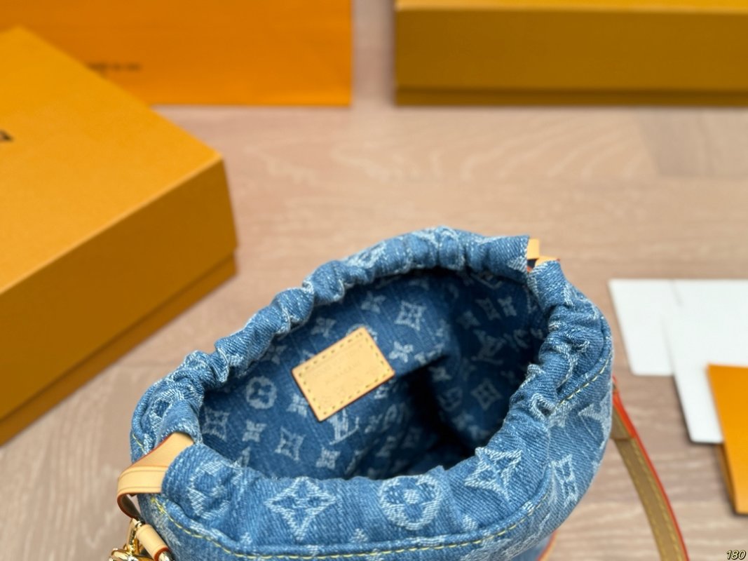 Louis Vuitton Denim Bucket Bag Blue view