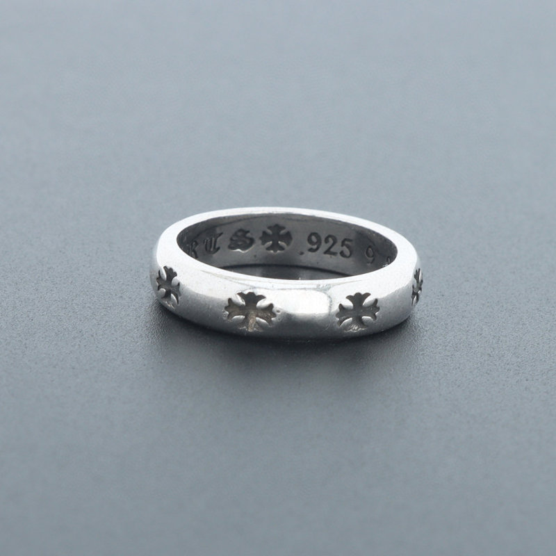 Chrome Hearts Negative Plus Concave Cross Flower Ring Silver view