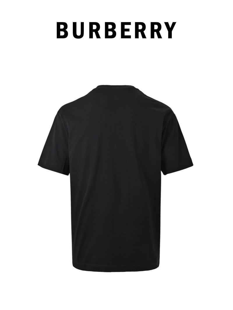 Burberry Black Embroidered Logo T-Shirt view