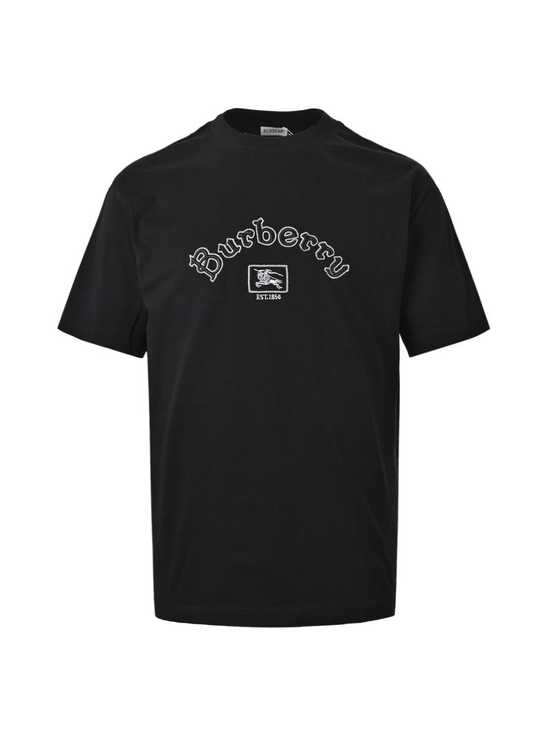 Burberry Black Embroidered Logo T-Shirt view