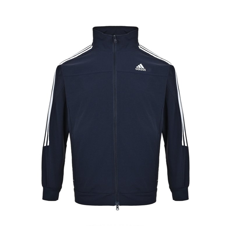 Adidas Navy Three Stripe Track Jacket view