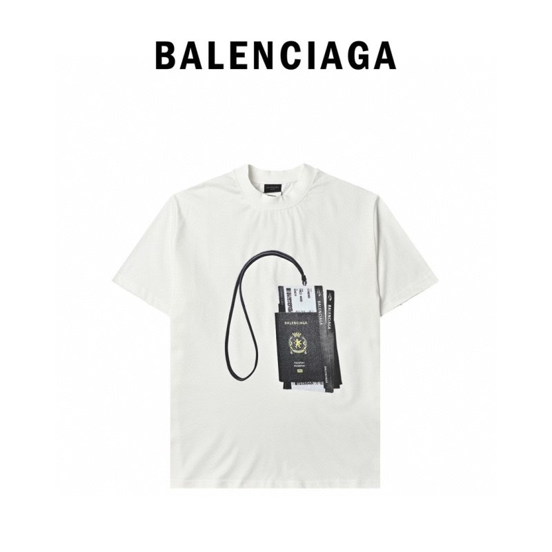 Balenciaga Cassette Tape Print White T-Shirt view