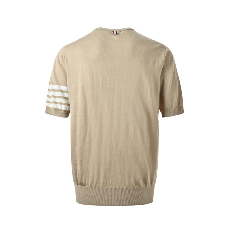Essentials Beige Stripe Short Sleeve T-Shirt view