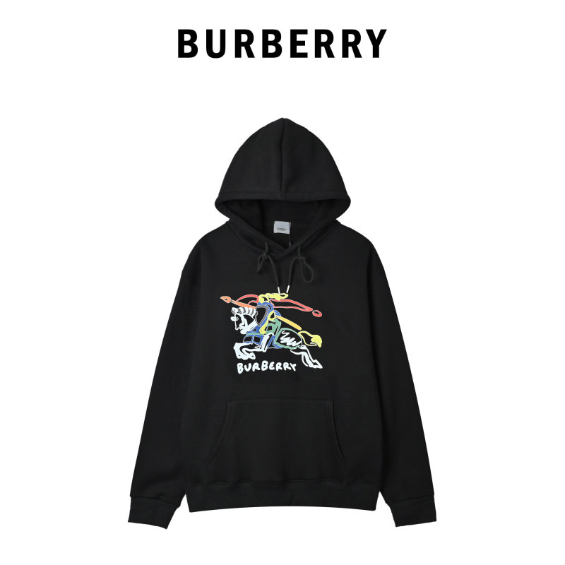 Burberry Equestrian Knight Graphic Black Hoodie view