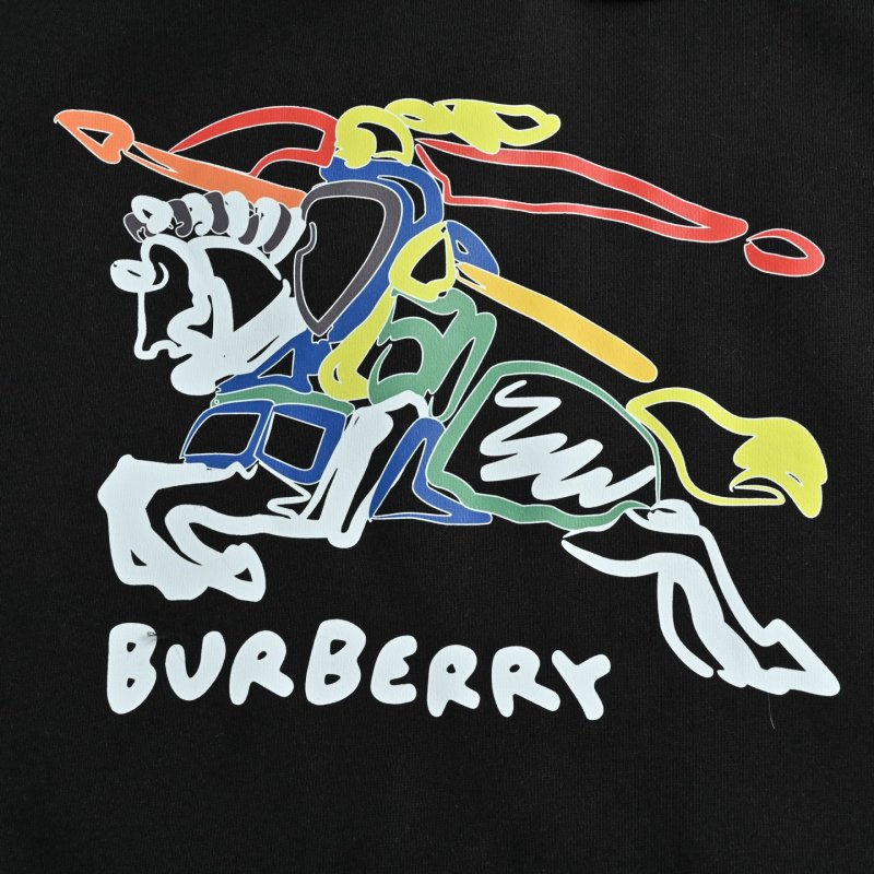 Burberry Equestrian Knight Graphic Black Hoodie view