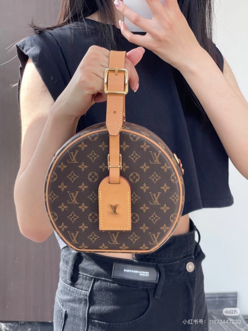 Louis Vuitton Monogram Canvas Round Crossbody Bag Tan view