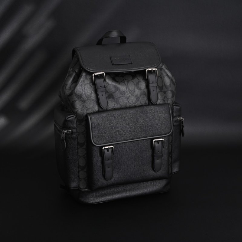 Coach Sprint Black Monogram Backpack