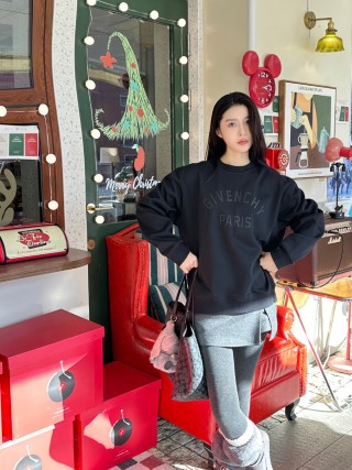 Givenchy Paris Black Embroidered Hoodie view 4