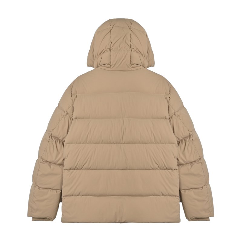 Beige Quilted Down Puffer Jacket view