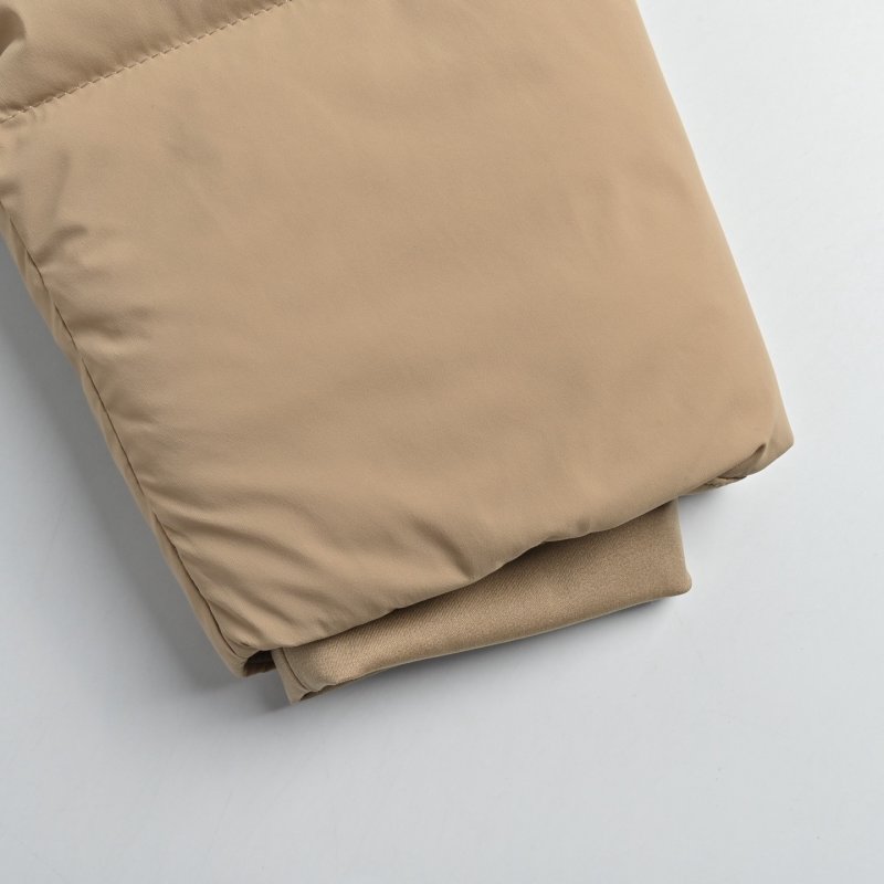 Beige Quilted Down Puffer Jacket view