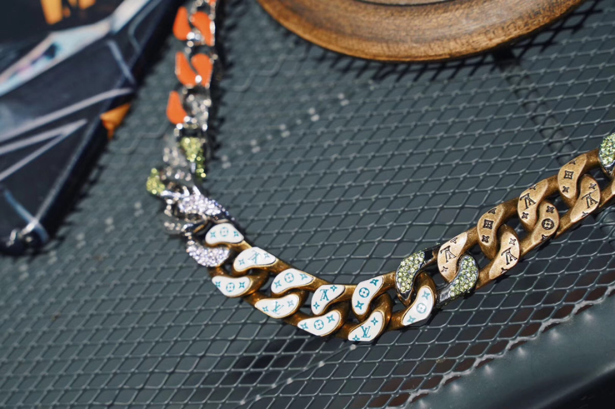 LV Multicolor Chain Links Necklace view