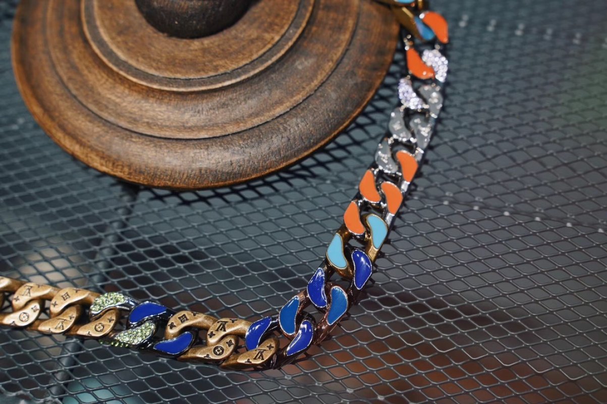 LV Multicolor Chain Links Necklace view