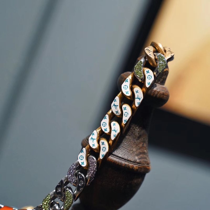 LV Multicolor Chain Links Necklace view