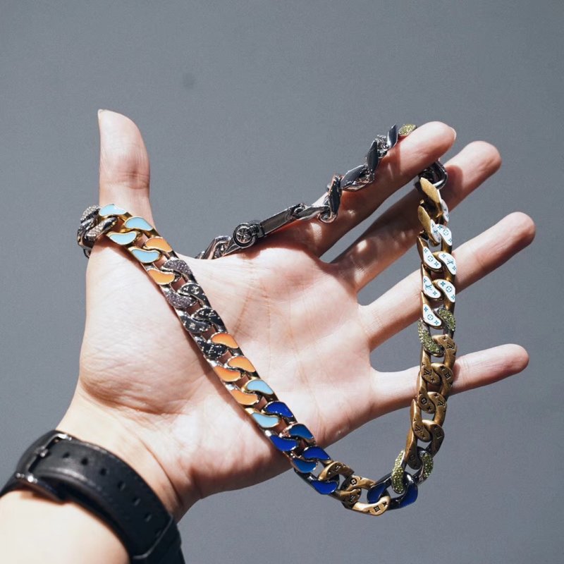 LV Multicolor Chain Links Necklace view