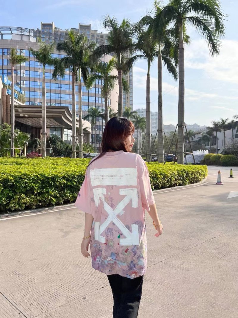 Pink Oversized Graphic Print T-Shirt with Floral Design view