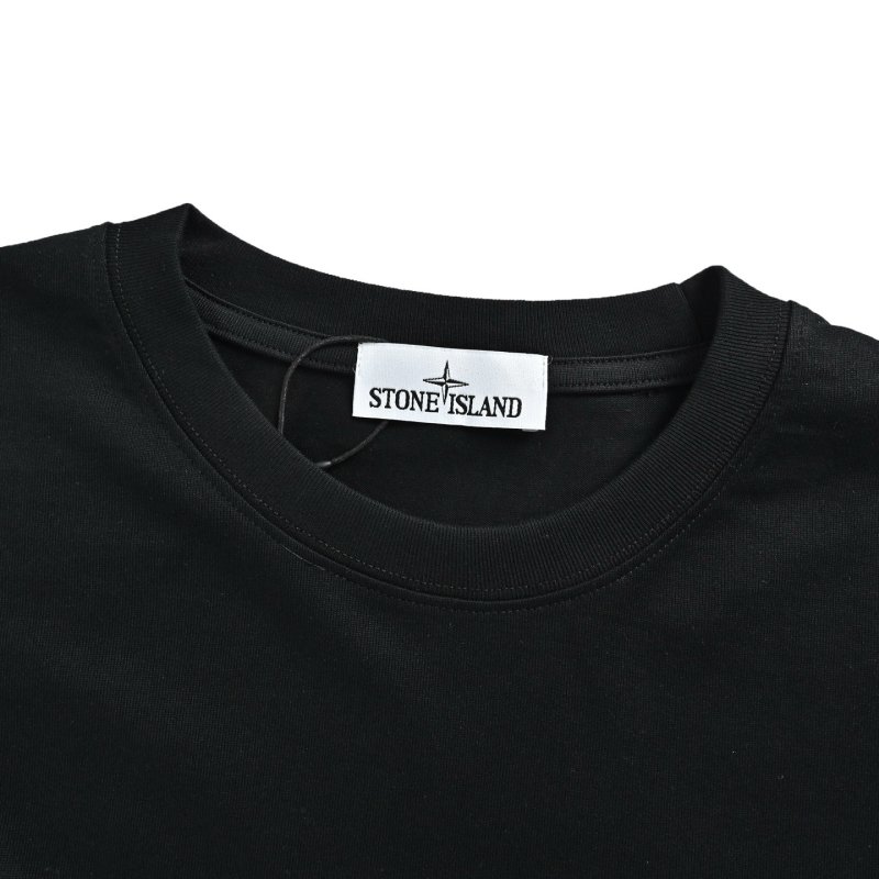 Stone Island Black Logo T-Shirt view