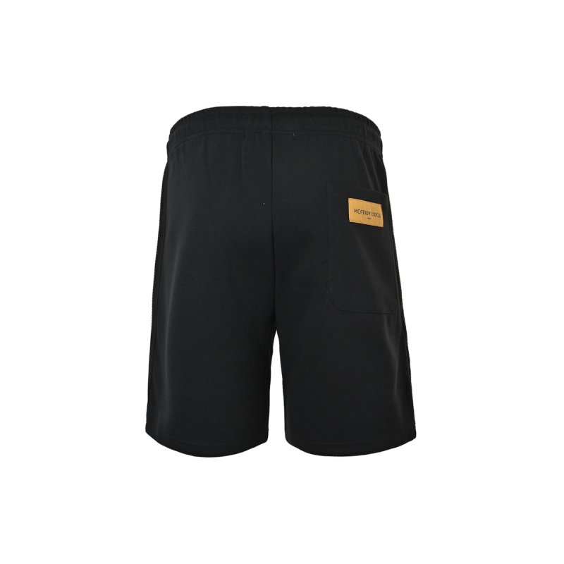 Black Logo Shorts with White Side Stripe view