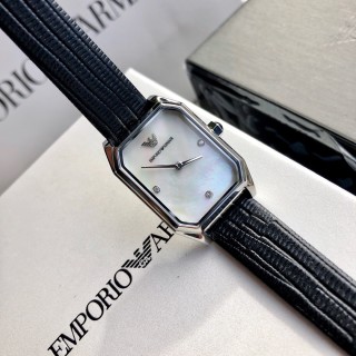 Emporio Armani AR11148 Mother-of-Pearl Square Watch - Silver view 4
