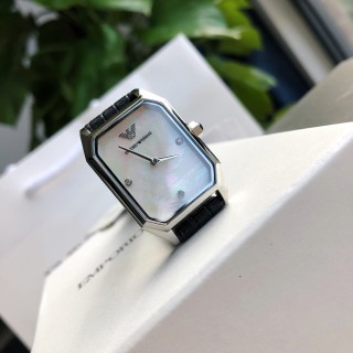 Emporio Armani AR11148 Mother-of-Pearl Square Watch - Silver view 5