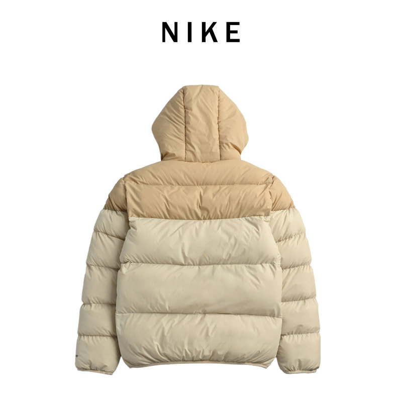 Nike Colorblock Puffer Jacket Cream & Tan view