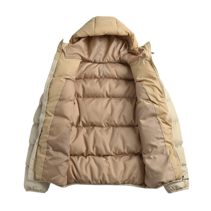 Nike Colorblock Puffer Jacket Cream & Tan view
