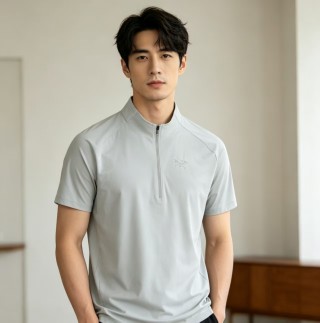 Arcteryx Grey Short-Sleeve Quarter-Zip T-Shirt