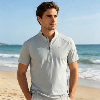 Arcteryx Grey Short-Sleeve Quarter-Zip T-Shirt view 4