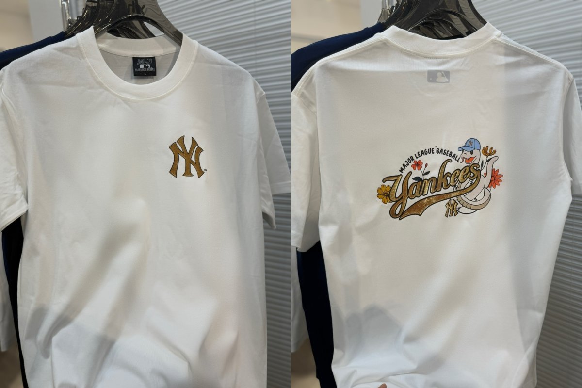 MLB Yankees Classic Logo Print T-Shirt White