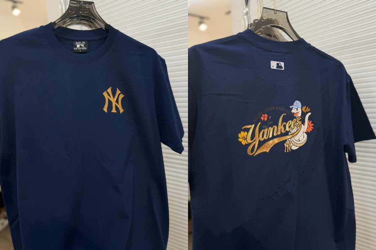 MLB Yankees Classic Logo Print T-Shirt White view
