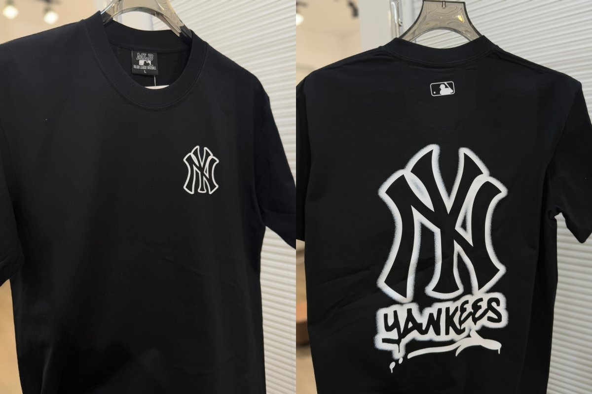 MLB Yankees Classic Logo Print T-Shirt White view