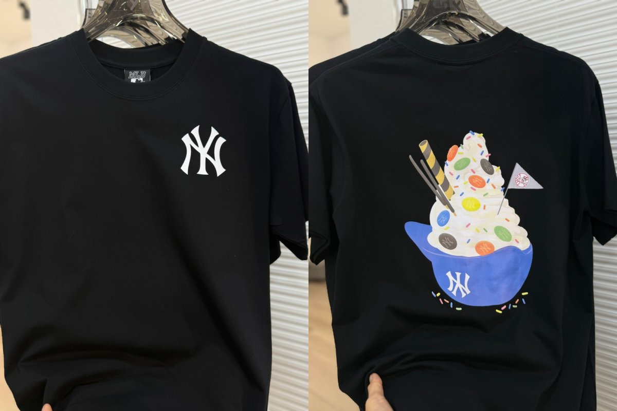 MLB Yankees Classic Logo Print T-Shirt White view