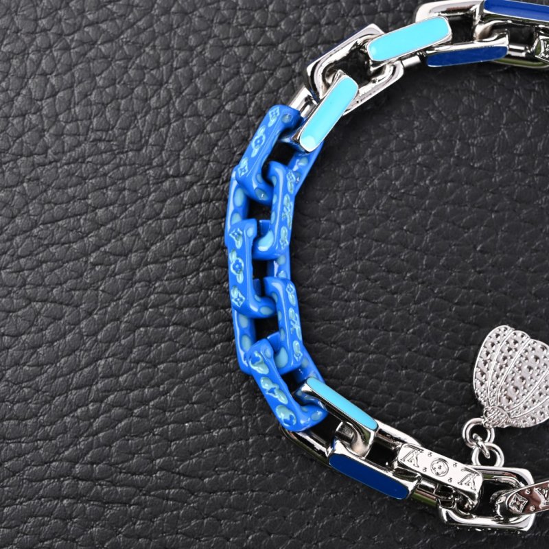 LV Paradise Chain Blue & White Enamel Bracelet view