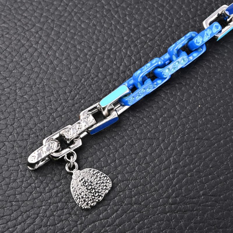 LV Paradise Chain Blue & White Enamel Bracelet view