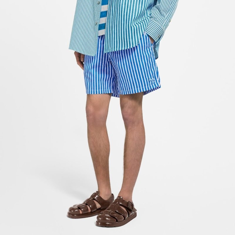 Blue Striped Shorts