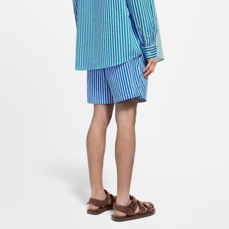 Blue Striped Shorts view